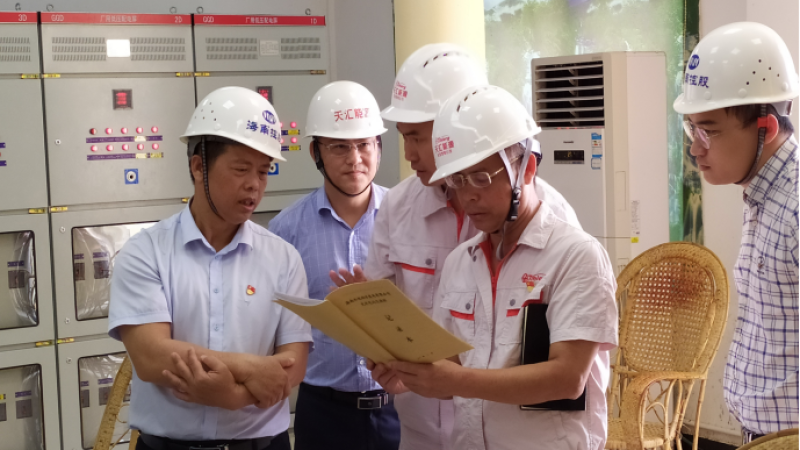 海南控股纪委书记、工会主席卓基竹赴乐东发电公司调研