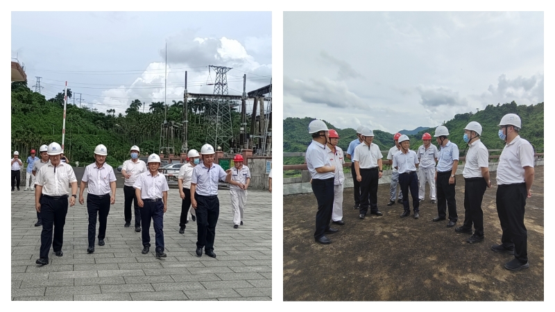 省水务厅厅长贾文涛到牛路岭水电站 调研指导防风防汛工作