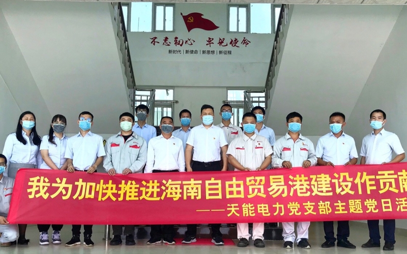 把握青春  牢记誓言&mdash;&mdash;天能电力党支部开展&ldquo;我为加快推进海南自由贸易港建设作贡献&rdquo;主题党日活动