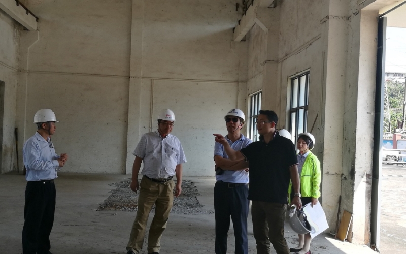 海南控股副总经理吴卫彬一行现场考察美丽乡村建设文旅项目牛路岭水电站宣教基地