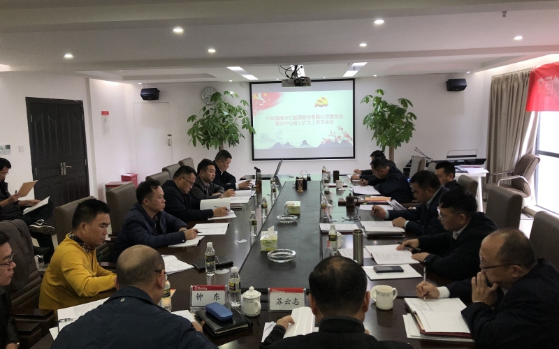 严抓学习练内功   谋划发展强执行 &mdash;&mdash;天汇能源召开党委(扩大)会议暨2019年第一次理论中心组学习会