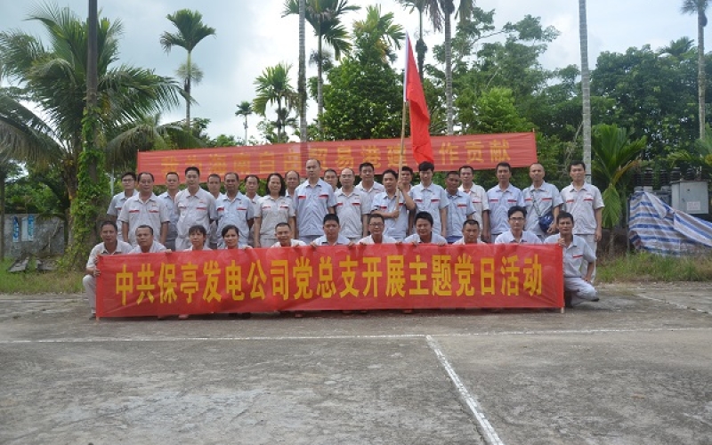 保亭发电党总支开展&ldquo;我为加快推进海南自由贸易港 建设作贡献&rdquo;主题党日活动