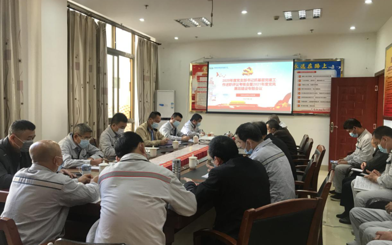 海控能源五指山发电公司党委召开2020年度党支部书记抓基层党建工作述职评议考核会暨2021年度党风廉政建设专题会议