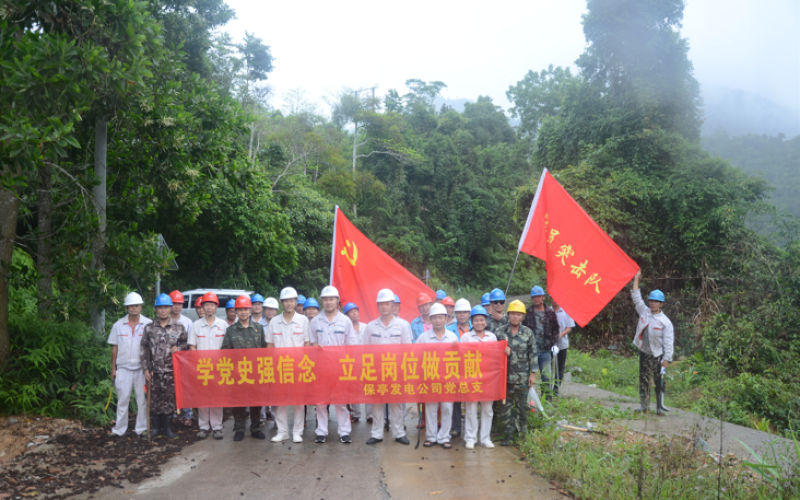 学党史增信念，立足岗位做贡献&mdash;&mdash;保亭发电公司组织党员干部清理南改电站35KV输出线路走廊