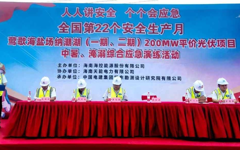 安全生产月丨海南天能电力有限公司开展中暑、淹溺综合应急救援演练
